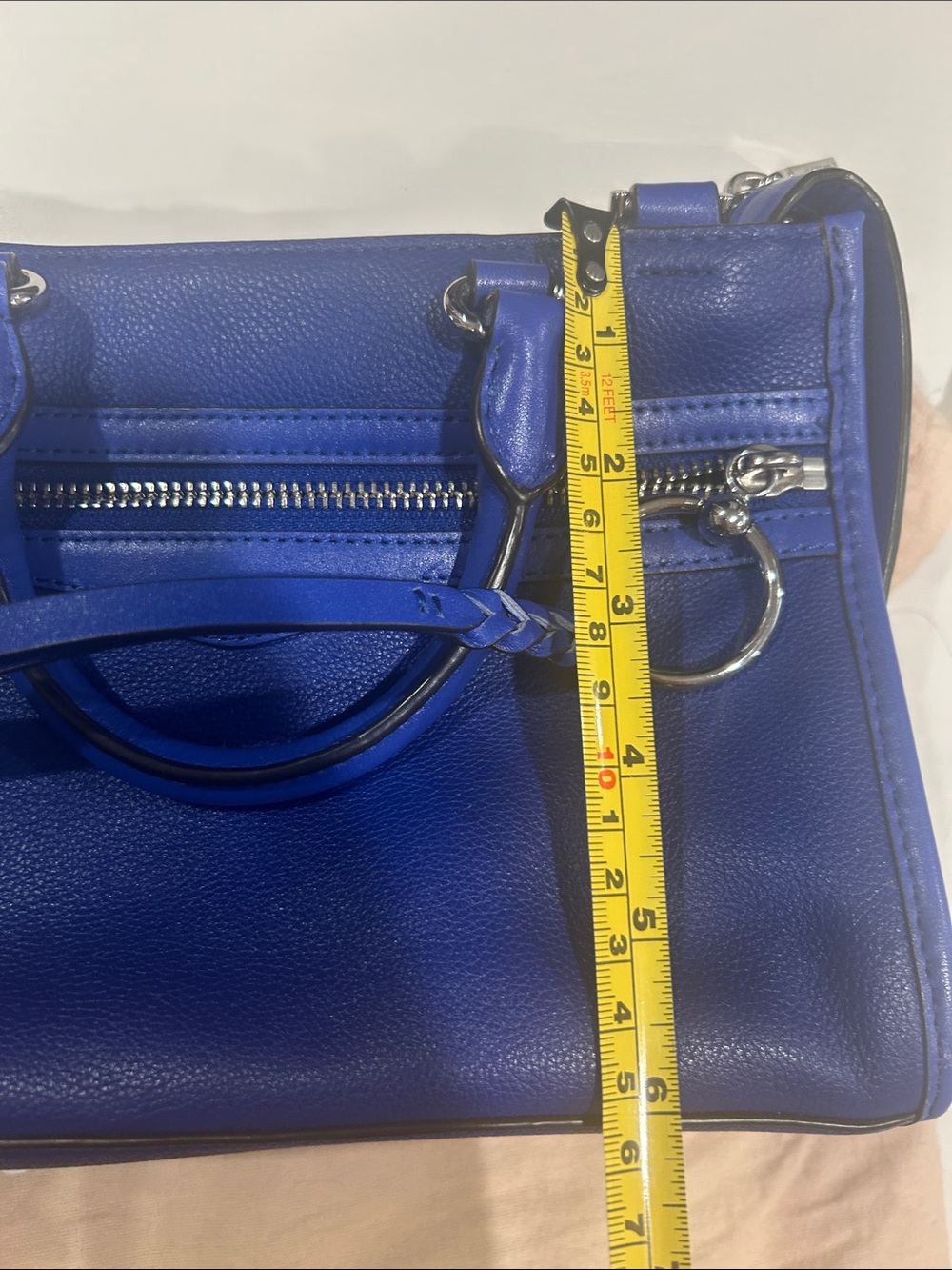 Rebecca Minkoff MICRO Bedford Zip Satchel (Bright Blue) - Picture 12 of 15